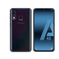 Stock telefonia cover per samsung galaxy a40 gel tpu trasparente nera-No brand